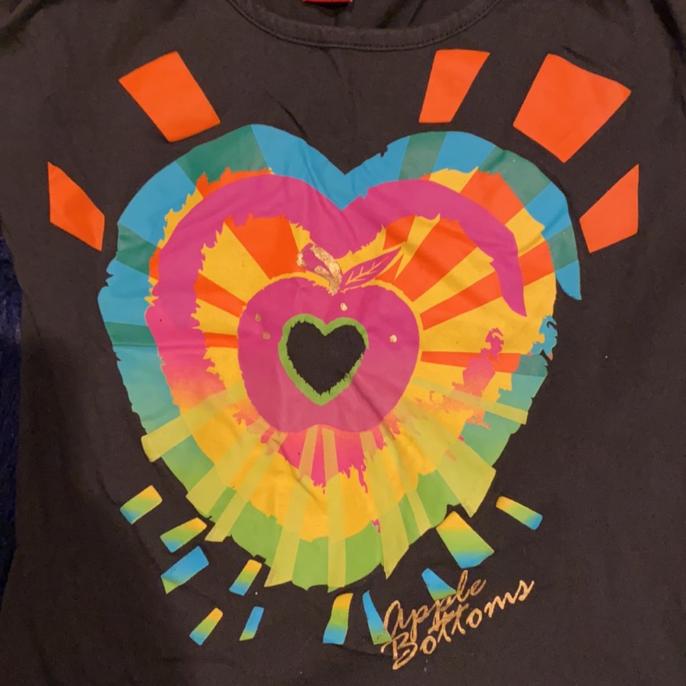 ~Apple Bottoms~ Multi-Colored Heart T-Shirt